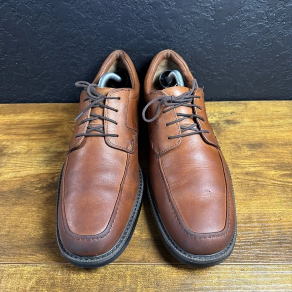 Johnston & Murphy‎ XC4 Brown Sheepskin Leather Waterproof Oxfords Mens 10.5M
